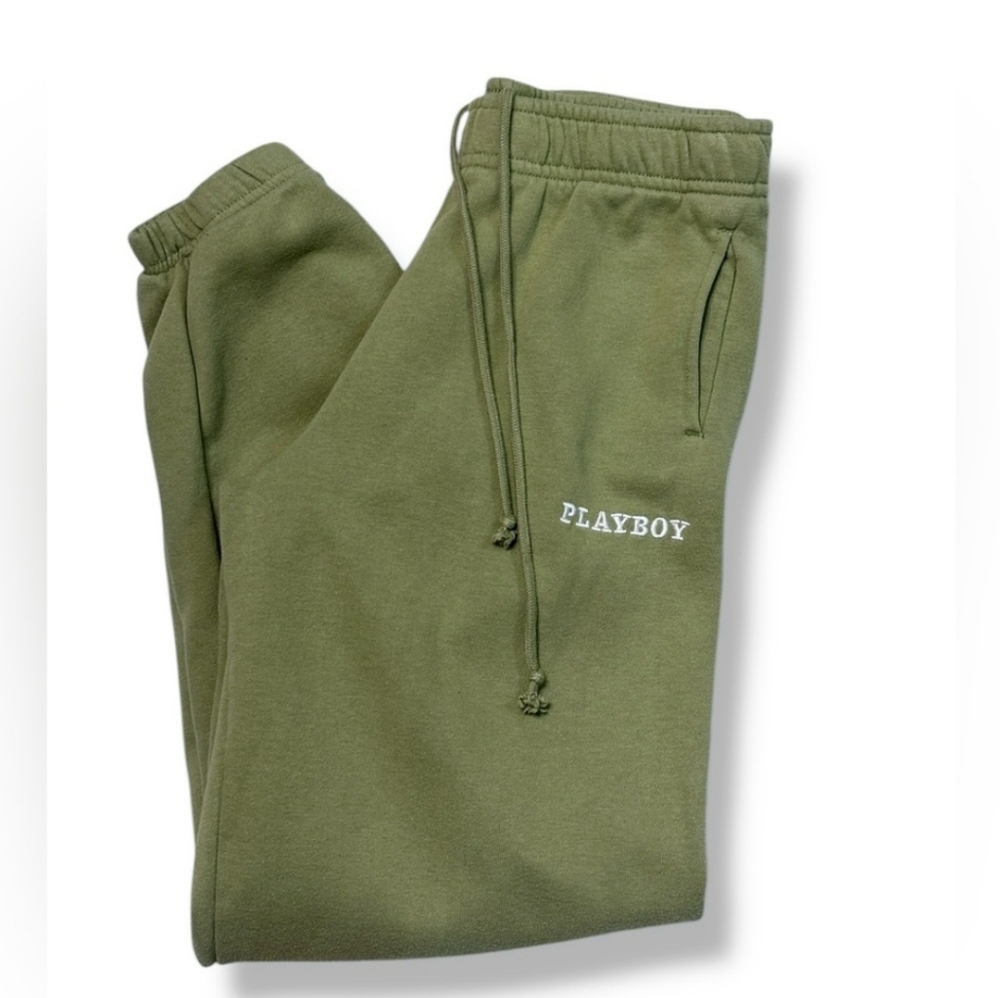 PACSUN x PLAYBOY Light Green Bunny Sweatpants